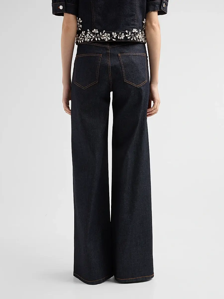 Ramy Brook Women's Elena Embellished Wide-Leg Jeans | Thumbnail 3 Ramy Brook Women's Elena Embellished Wide-Leg Jeans | Thumbnail 3