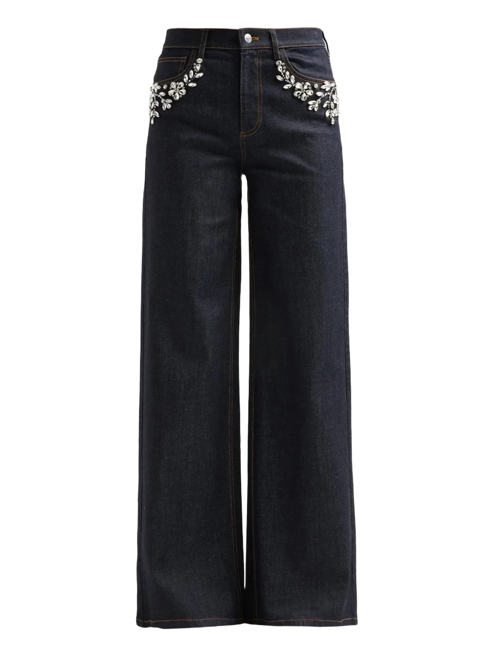 Women's Elena Embellished Wide-Leg Jeans