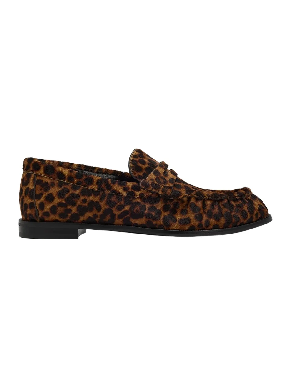 rag & bone Women's Lexi Leopard-Print Calf-Hair Loafers