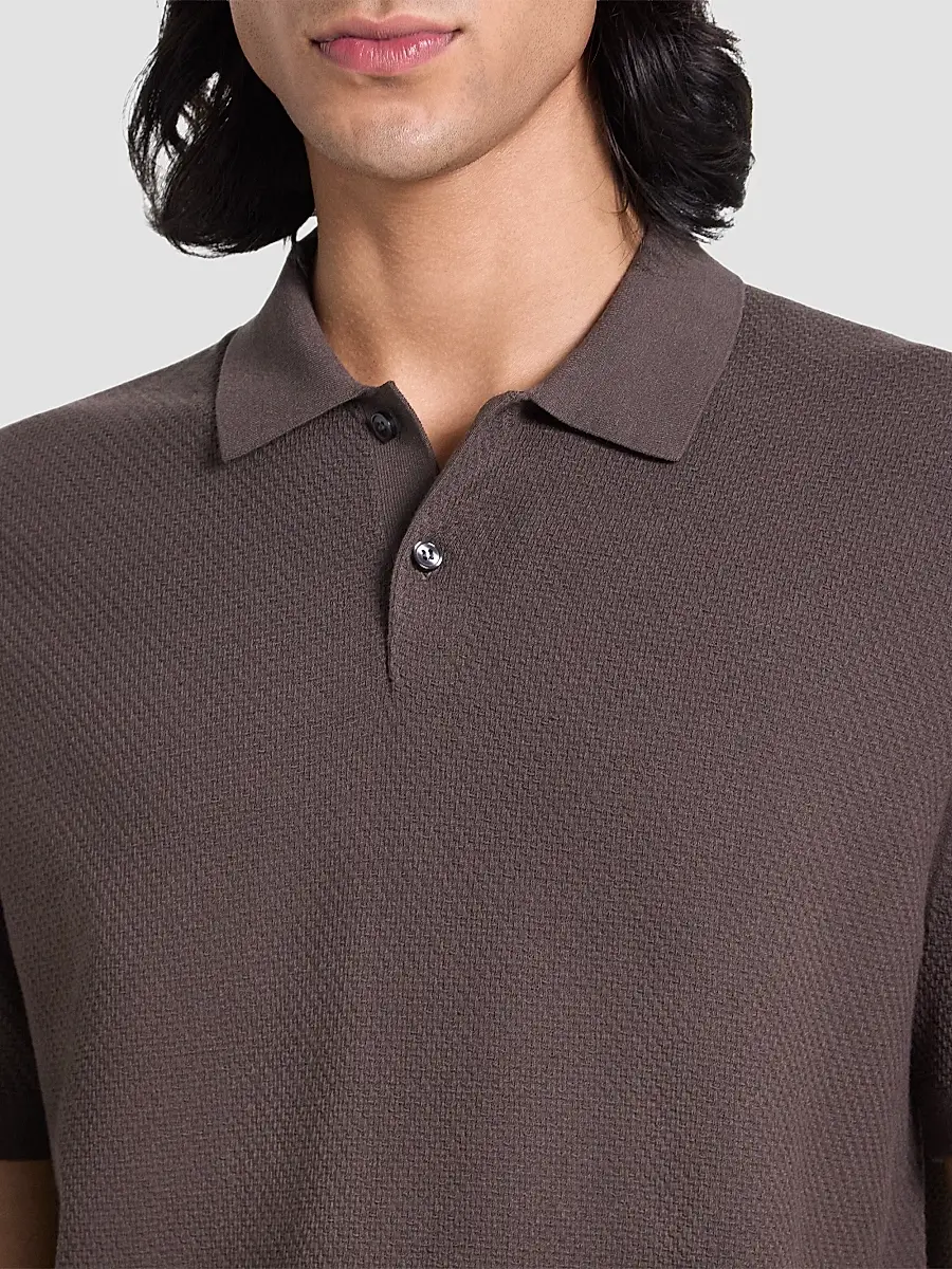 Theory Men's Soris Stretch Knit Polo Shirt | Thumbnail 5 Theory Men's Soris Stretch Knit Polo Shirt | Thumbnail 5