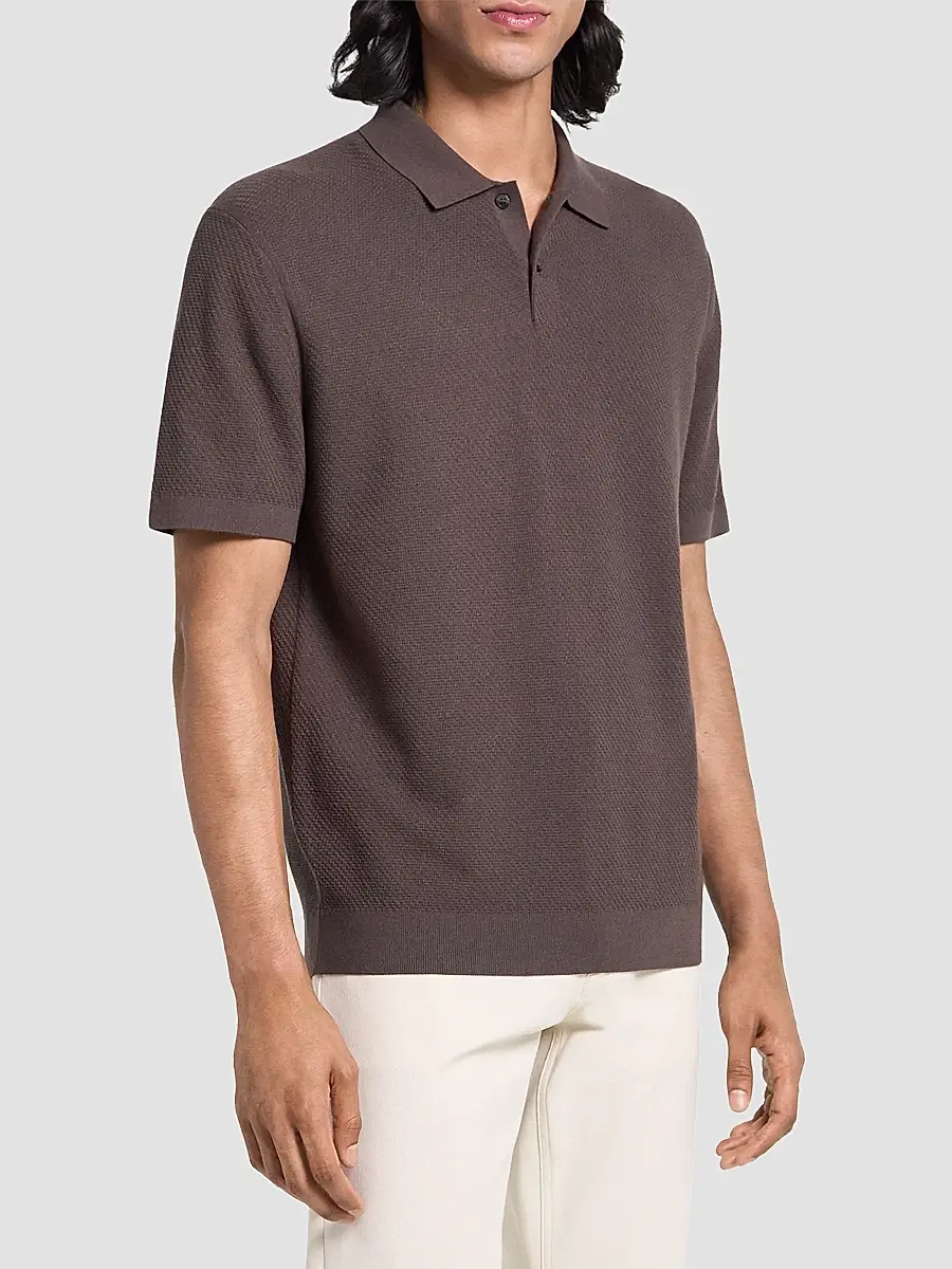 Theory Men's Soris Stretch Knit Polo Shirt | Thumbnail 6 Theory Men's Soris Stretch Knit Polo Shirt | Thumbnail 6