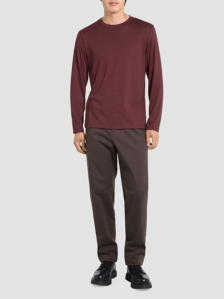 Theory Men's Essential Long-Sleeved Crewneck T-Shirt | Thumbnail 2