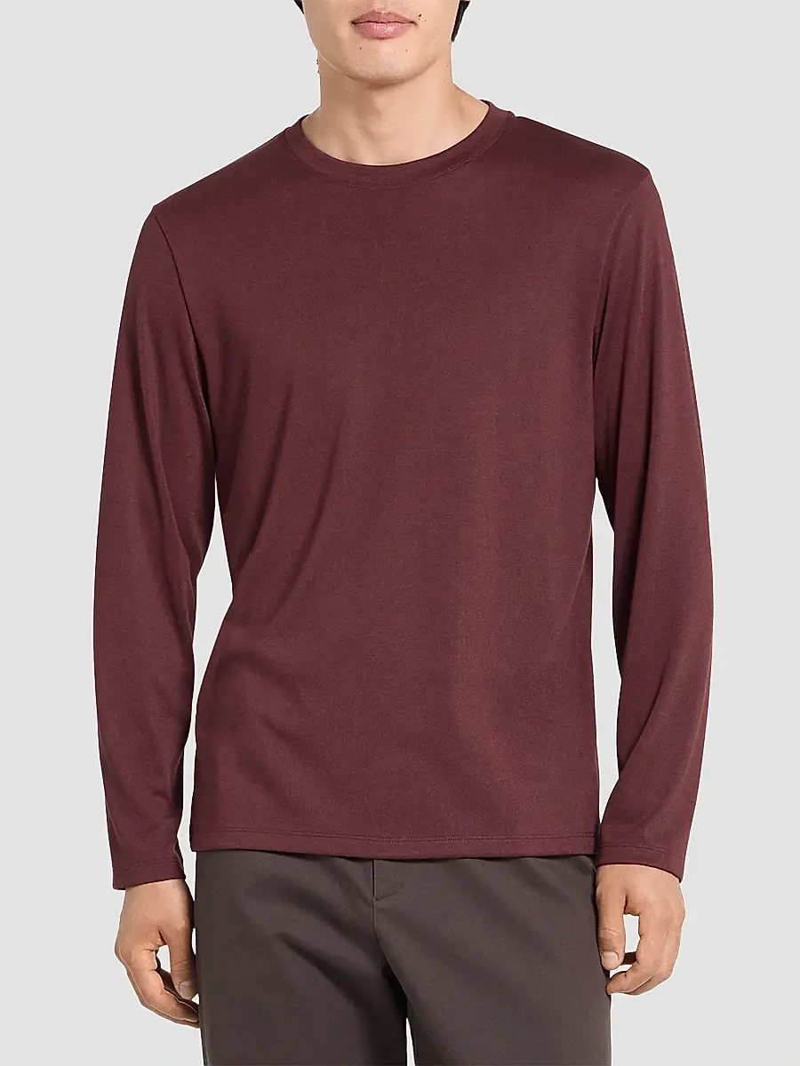 Theory Men's Essential Long-Sleeved Crewneck T-Shirt | Thumbnail 4