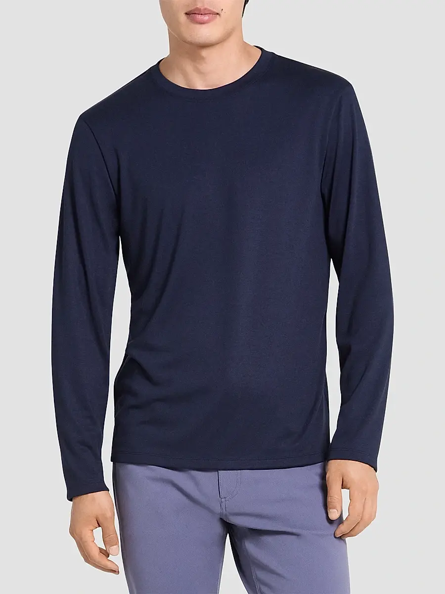 Theory Men's Essential Long-Sleeved Crewneck T-Shirt | Thumbnail 4
