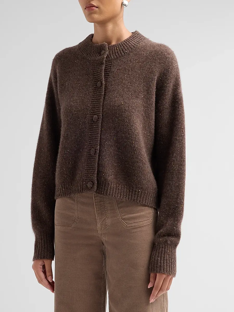 Frame Women's Flecked Wool-Cashmere Cardigan | Thumbnail 4 Frame Women's Flecked Wool-Cashmere Cardigan | Thumbnail 4