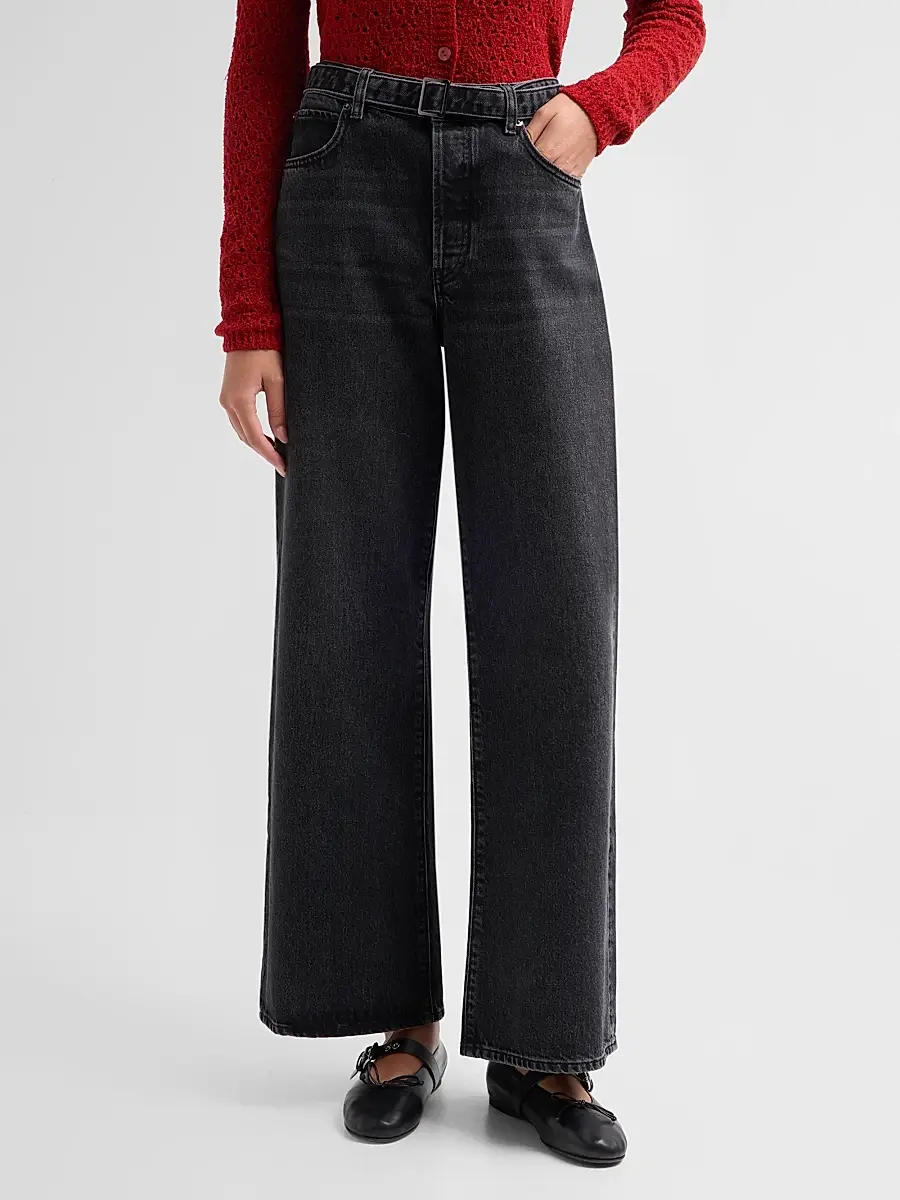 Frame Women's Belted Straight-Leg Jeans | Thumbnail 4