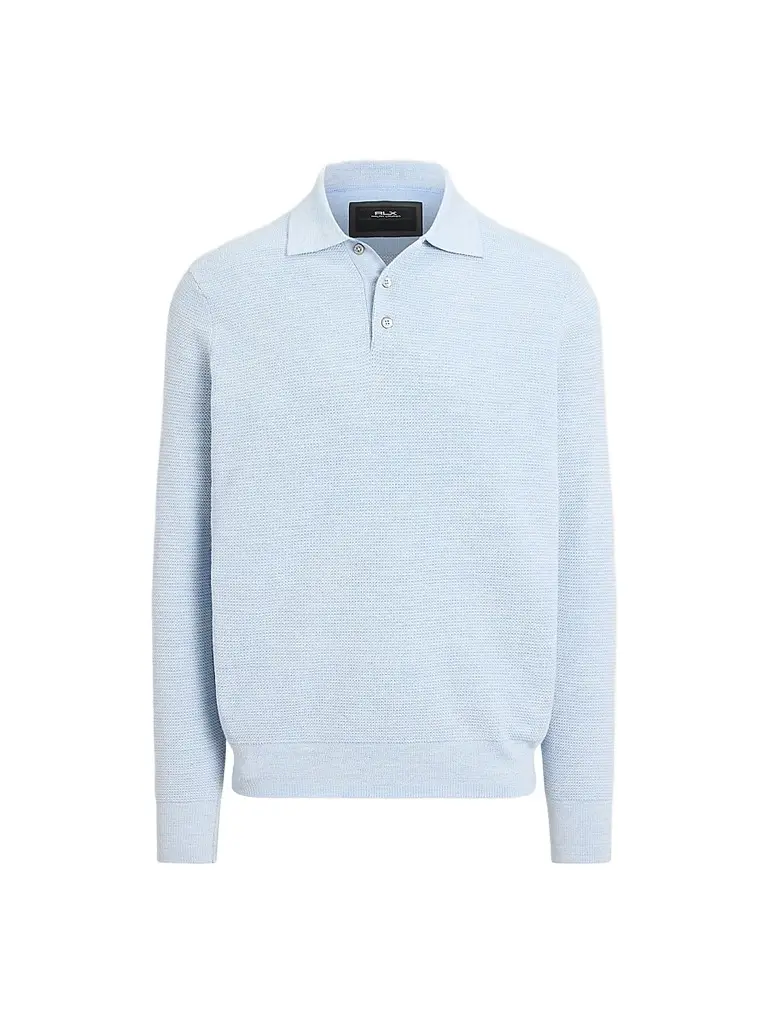 Polo Ralph Lauren Men's Striped Performance Wool-Blend Polo Sweater