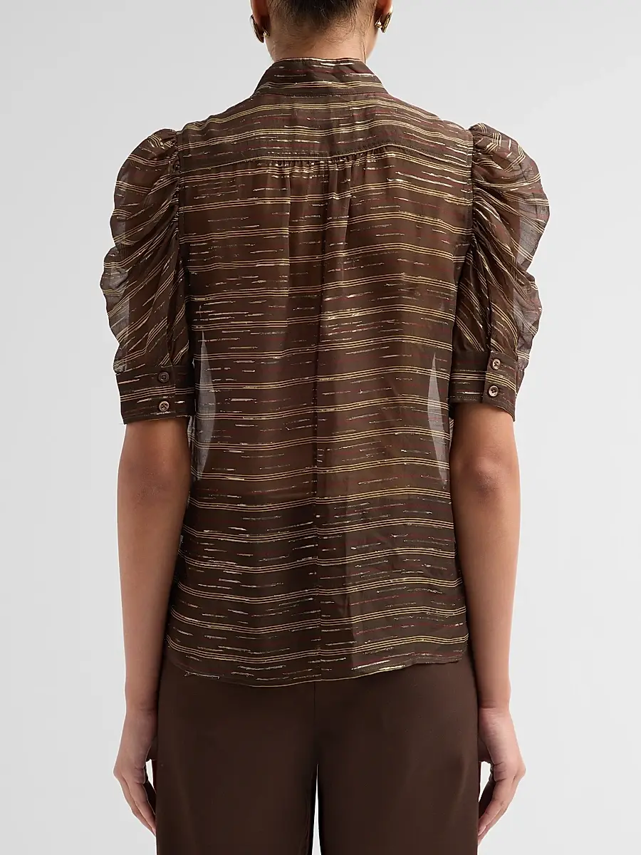 Frame Women's The Gillian Striped Silk-Blend Top | Thumbnail 3 Frame Women's The Gillian Striped Silk-Blend Top | Thumbnail 3