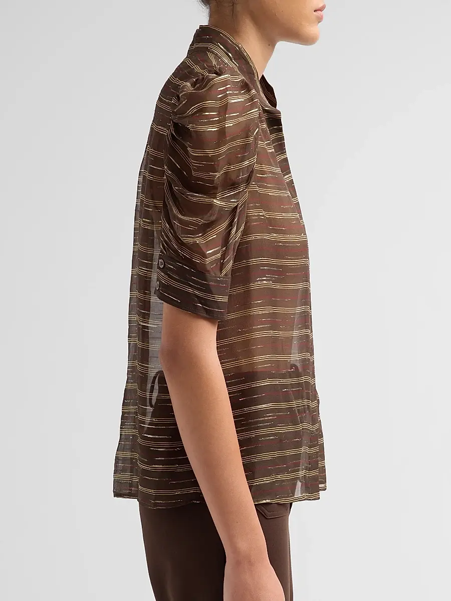 Frame Women's The Gillian Striped Silk-Blend Top | Thumbnail 5 Frame Women's The Gillian Striped Silk-Blend Top | Thumbnail 5