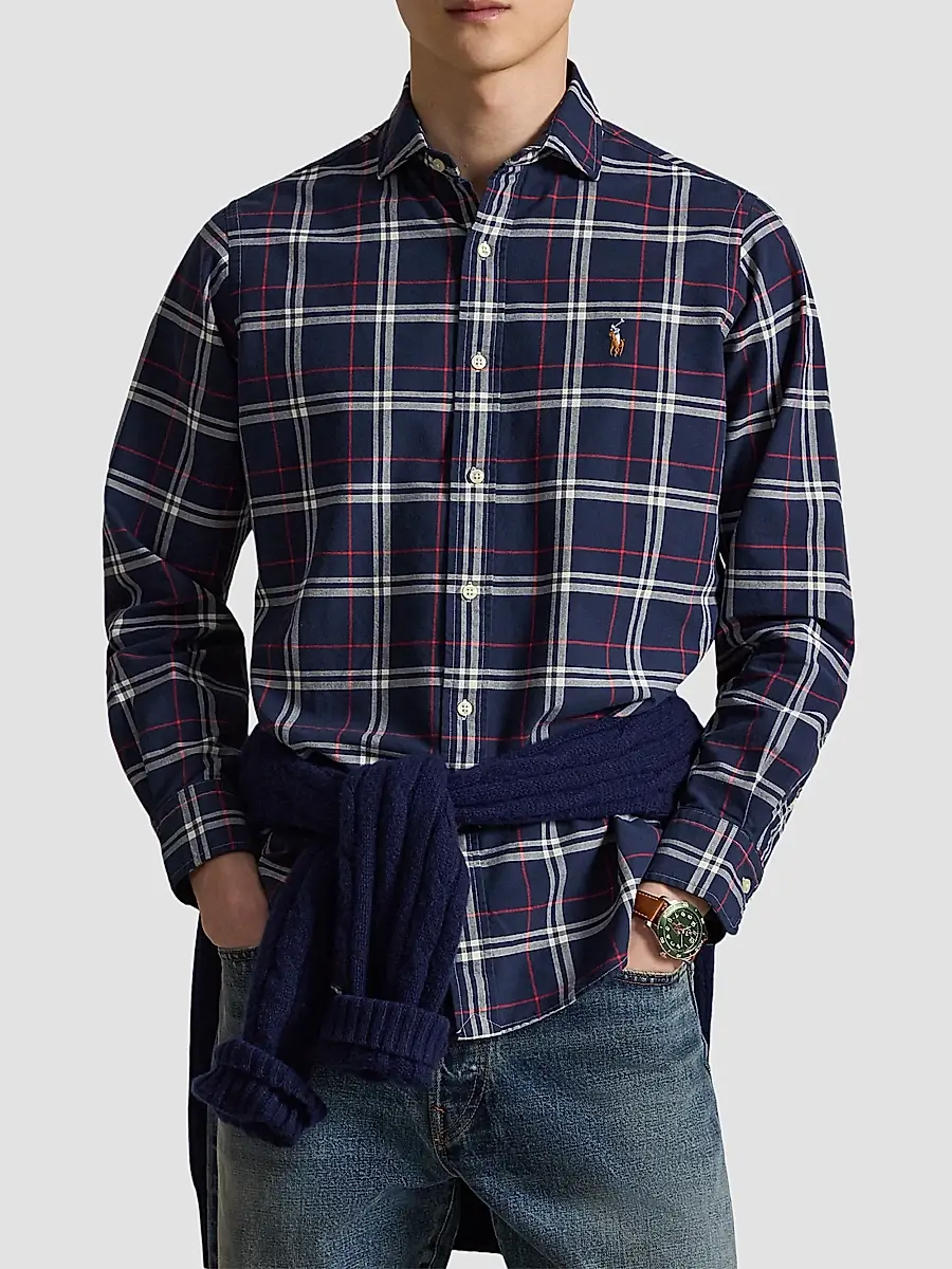 Polo Ralph Lauren Men's Classic-Fit Plaid Oxford Shirt | Thumbnail 4 Polo Ralph Lauren Men's Classic-Fit Plaid Oxford Shirt | Thumbnail 4