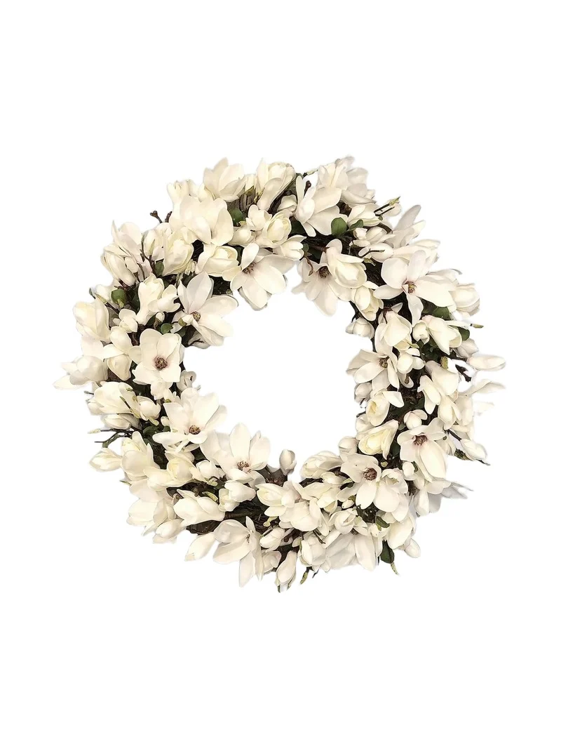 Winward Home Everyday Imitation White Mangolia Wreath