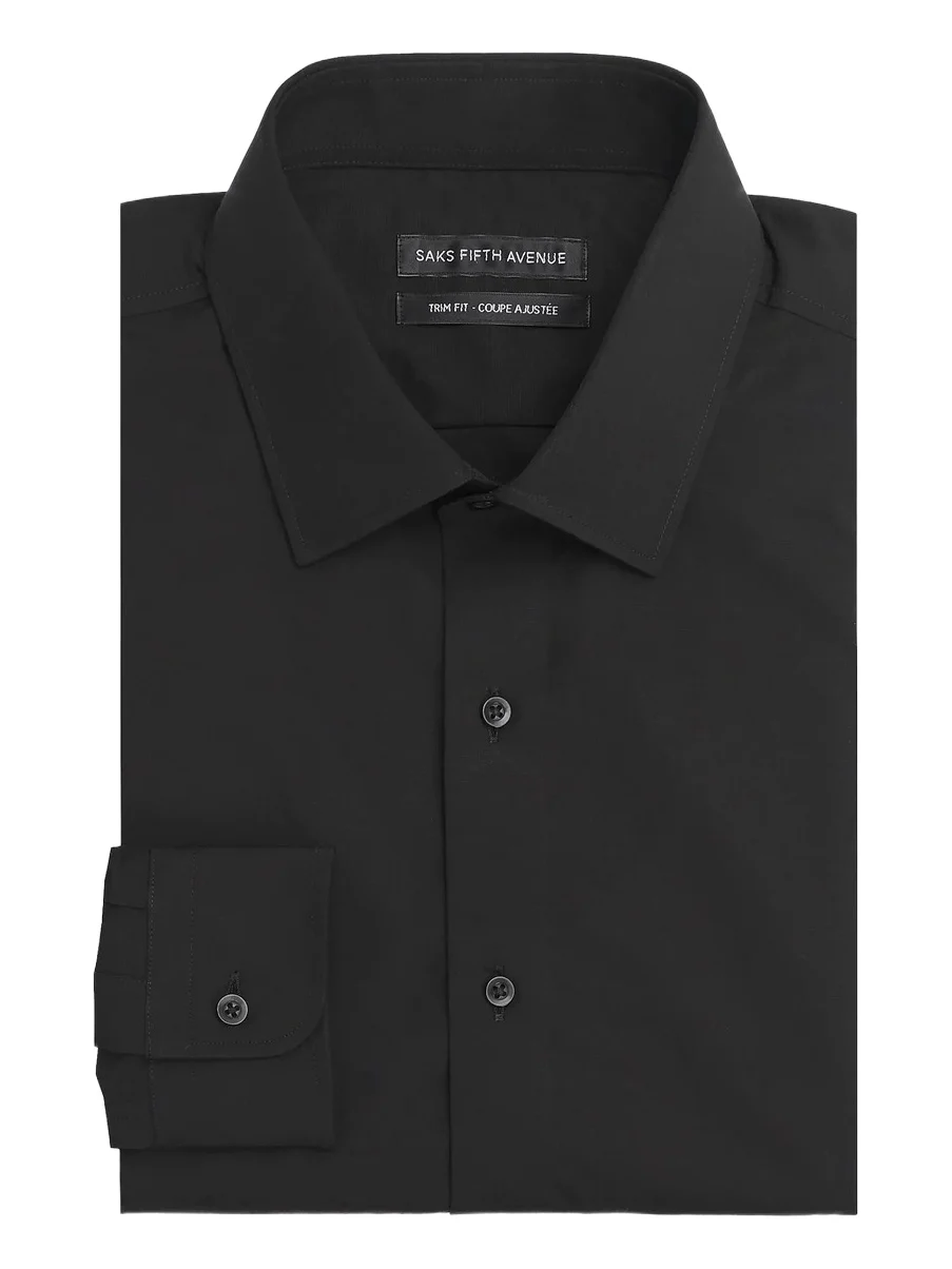Saks Fifth Avenue Men's COLLECTION Solid Poplin Trim-Fit Shirt