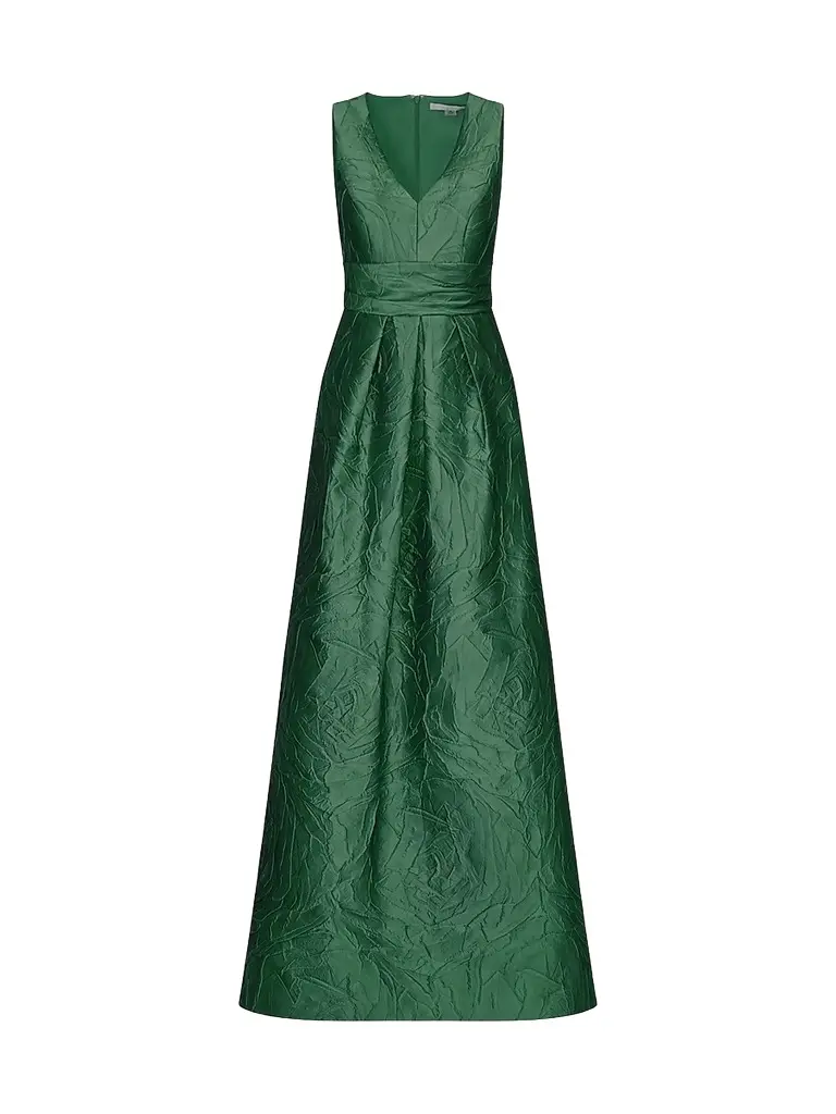 Kay Unger Women's Mariah Jacquard Textured Gown