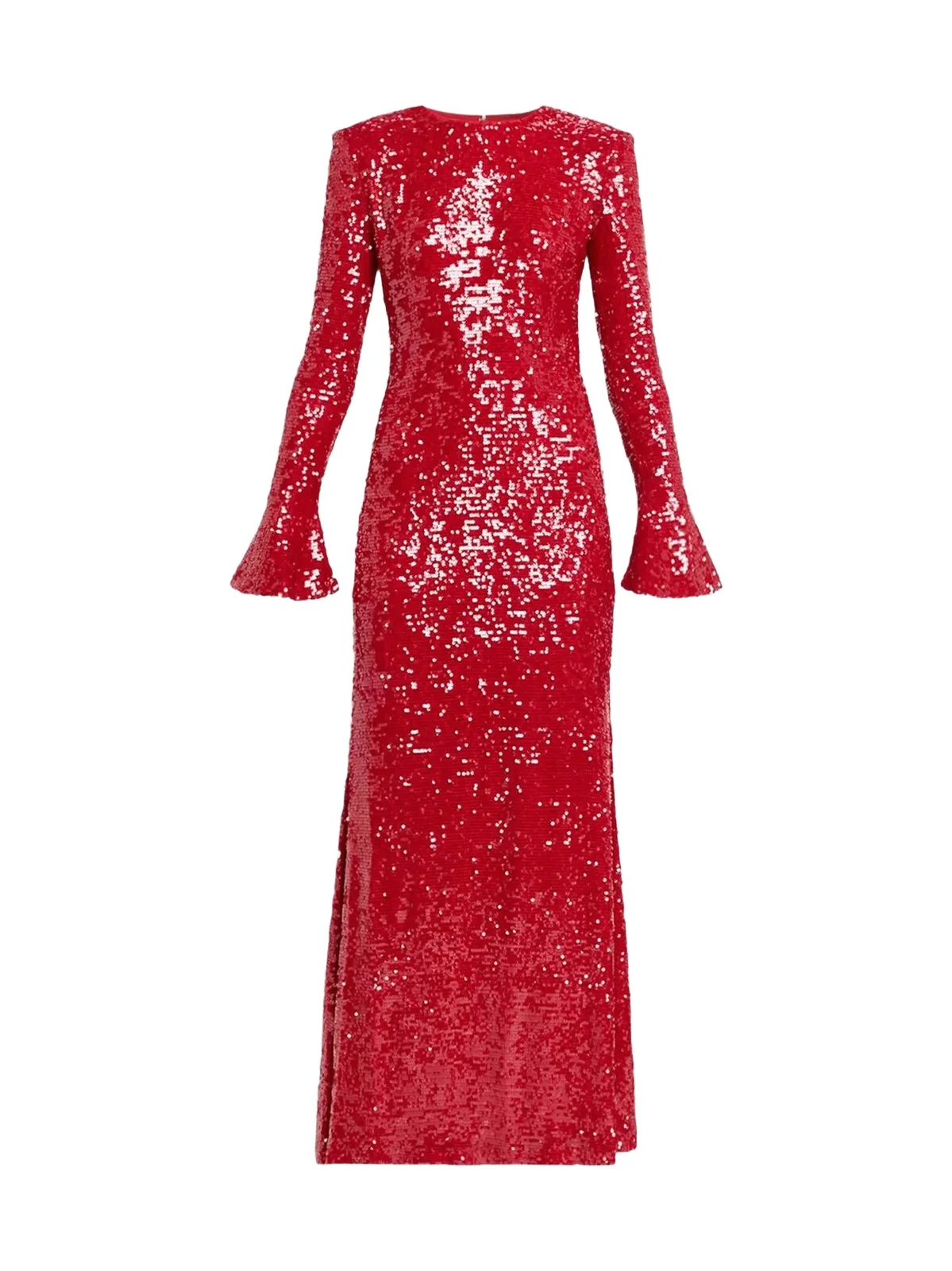 Lapointe Women's Sequined Flare Sleeve A-Line Gown