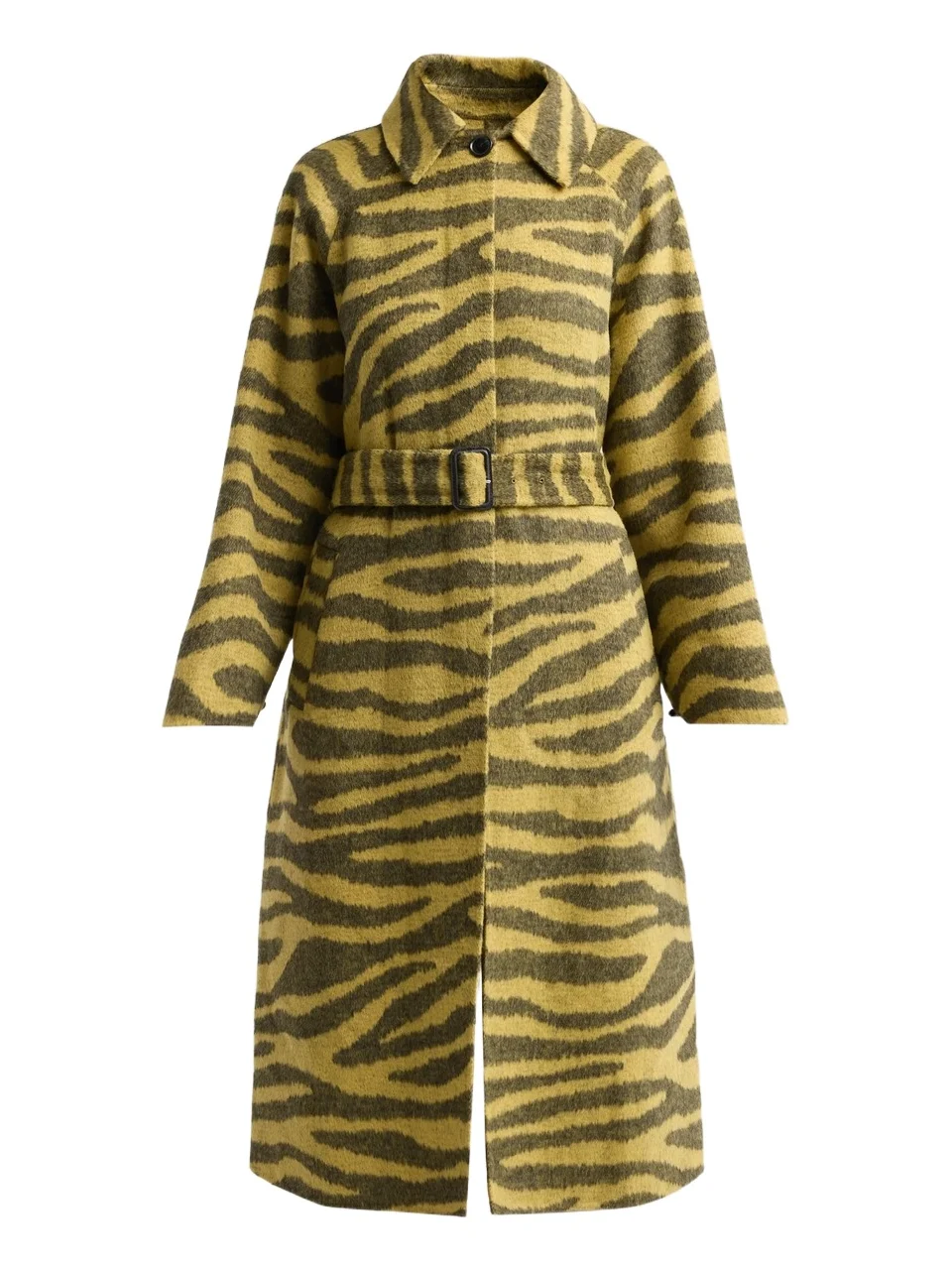 Proenza Schouler White Label Women's Juliette Zebra Jacquard Wool-Blend Belted Coat