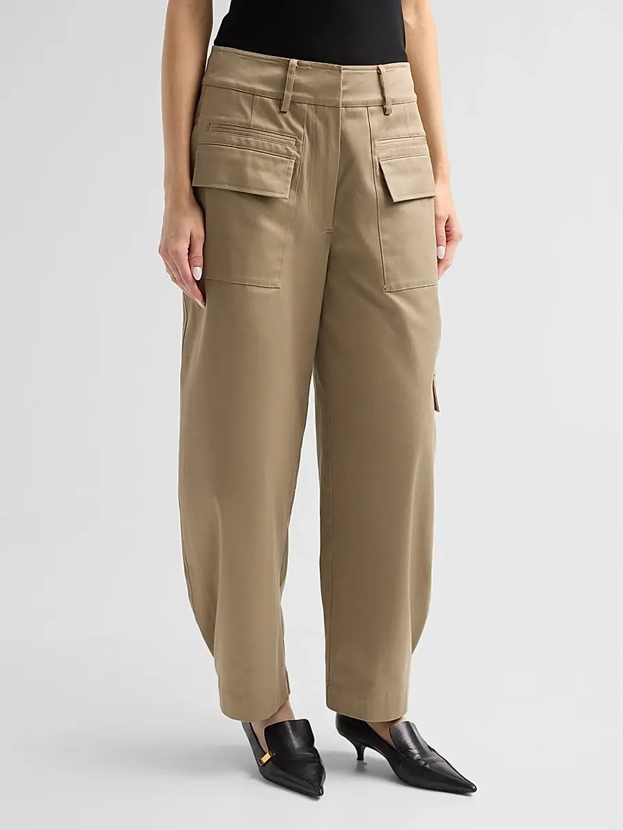Proenza Schouler White Label Women's Talla Cotton Twill Pants | Thumbnail 4