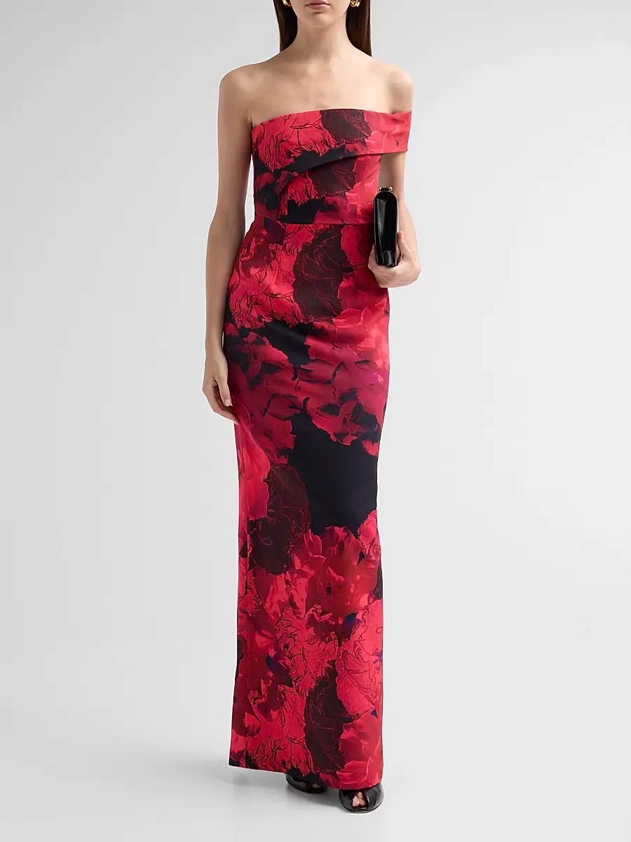 BLACK HALO Women's Florin One-Shoulder Maxi Dress | Thumbnail 2 BLACK HALO Women's Florin One-Shoulder Maxi Dress | Thumbnail 2