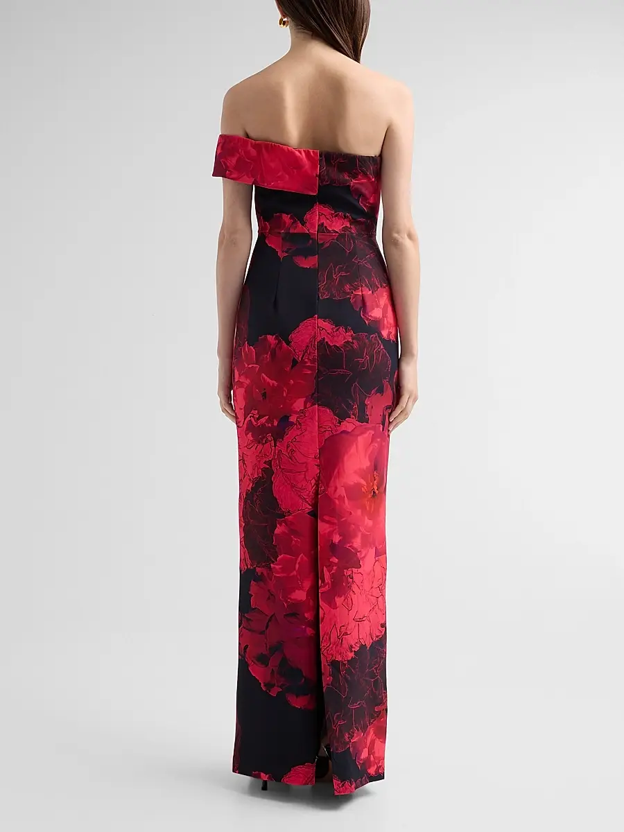 BLACK HALO Women's Florin One-Shoulder Maxi Dress | Thumbnail 3 BLACK HALO Women's Florin One-Shoulder Maxi Dress | Thumbnail 3