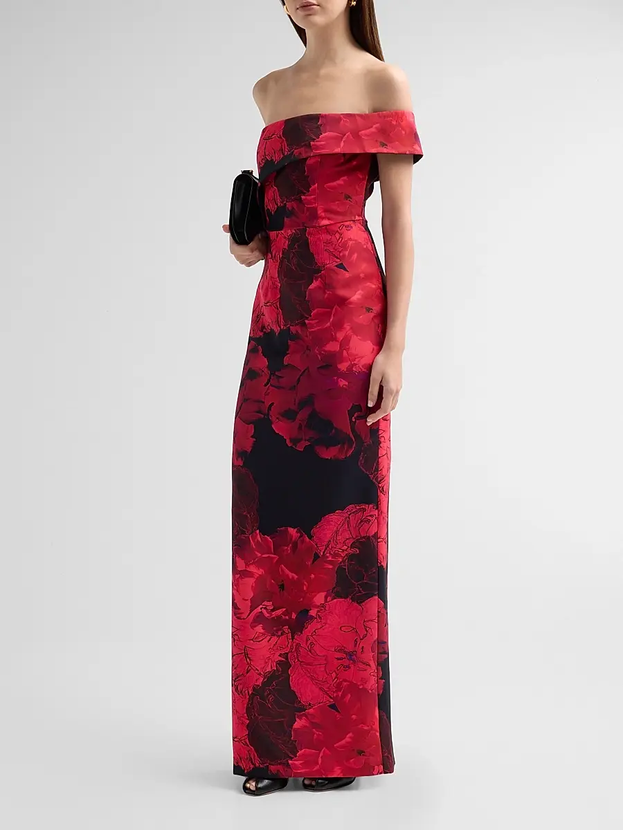 BLACK HALO Women's Florin One-Shoulder Maxi Dress | Thumbnail 4 BLACK HALO Women's Florin One-Shoulder Maxi Dress | Thumbnail 4