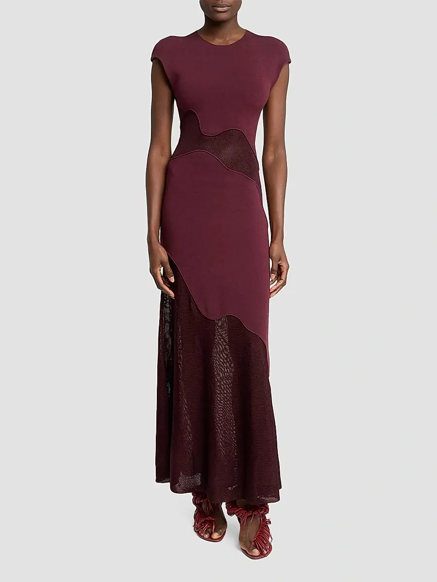 Proenza Schouler Women's Maissa Mix Media Maxi Dress | Thumbnail 2 Proenza Schouler Women's Maissa Mix Media Maxi Dress | Thumbnail 2