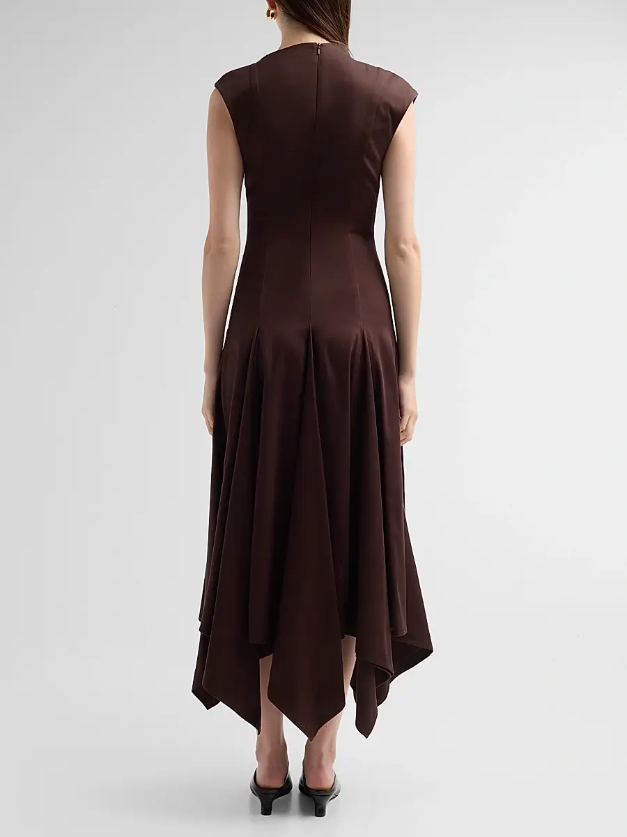 BLACK HALO Women's Eloidie Asymmetric Midi Dress | Thumbnail 3