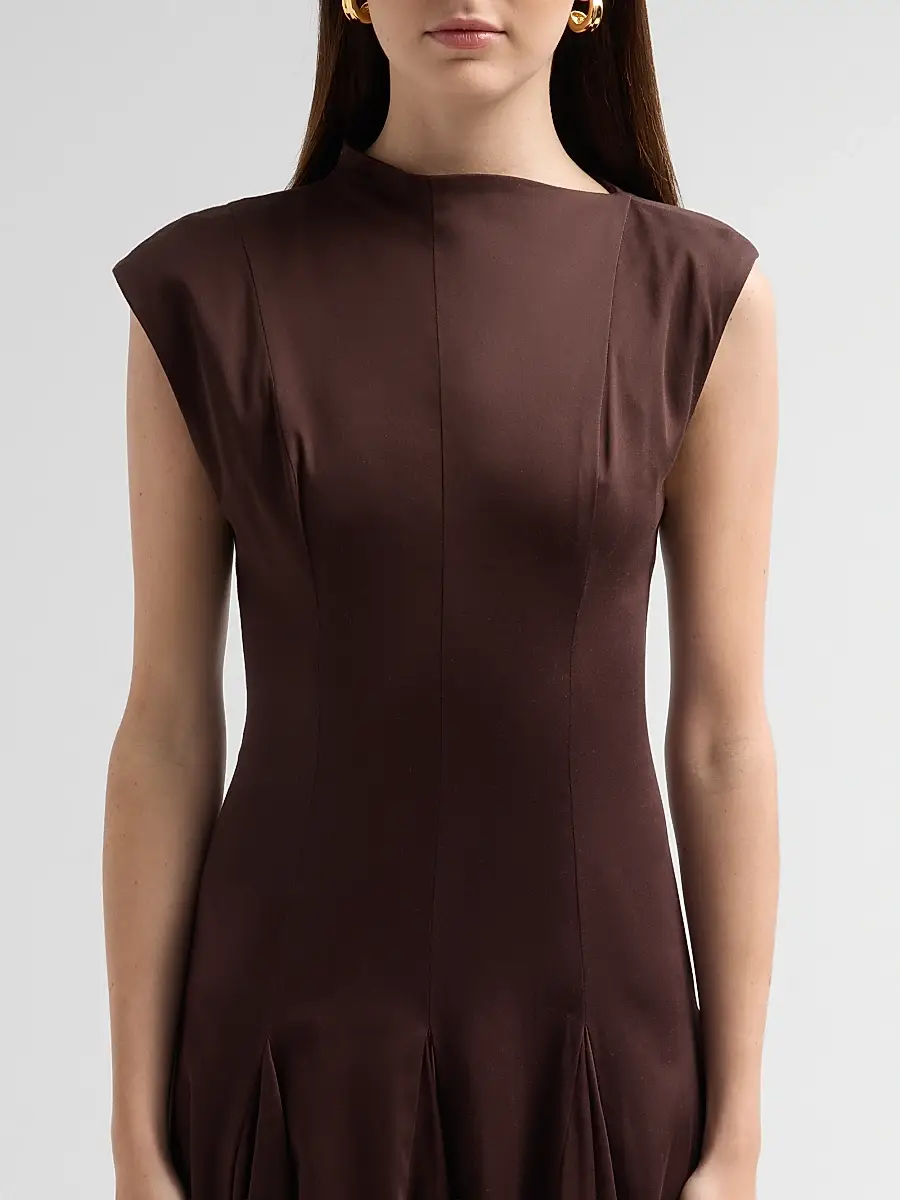 BLACK HALO Women's Eloidie Asymmetric Midi Dress | Thumbnail 5