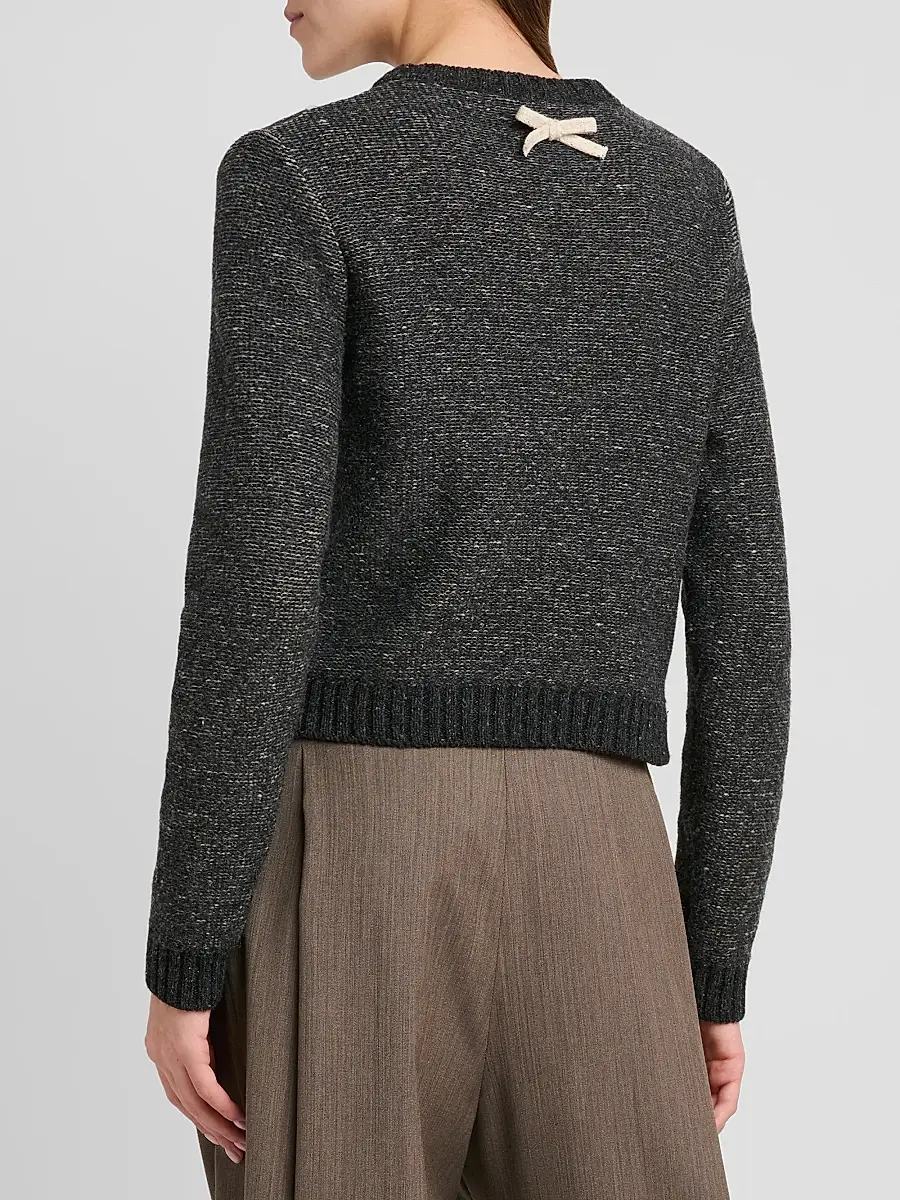 MOSCHINO Women's Bow Wool-Blend Sweater | Thumbnail 3 MOSCHINO Women's Bow Wool-Blend Sweater | Thumbnail 3