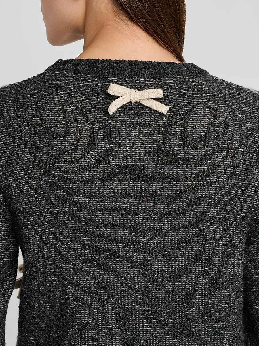 MOSCHINO Women's Bow Wool-Blend Sweater | Thumbnail 5 MOSCHINO Women's Bow Wool-Blend Sweater | Thumbnail 5