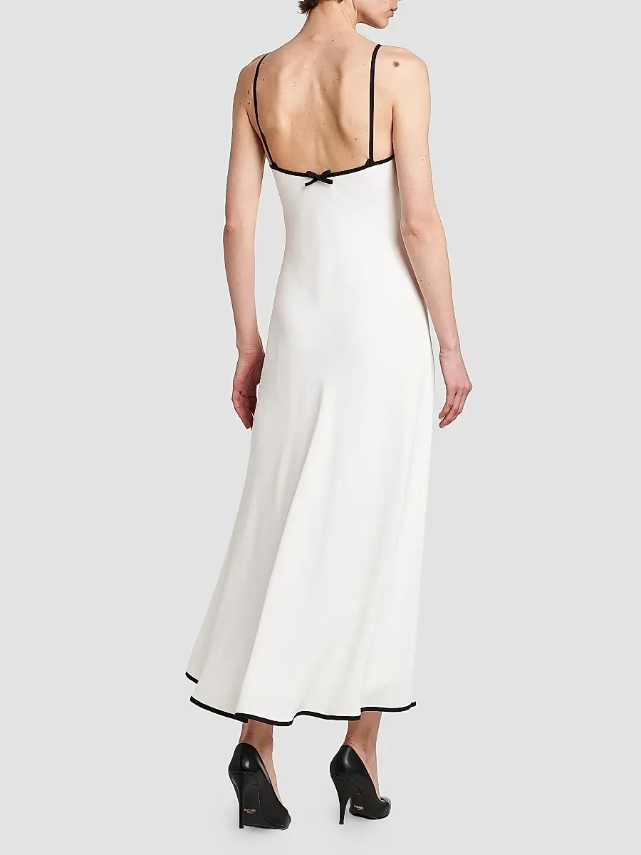 MOSCHINO Women's Bow A-Line Midi Dress | Thumbnail 3 MOSCHINO Women's Bow A-Line Midi Dress | Thumbnail 3