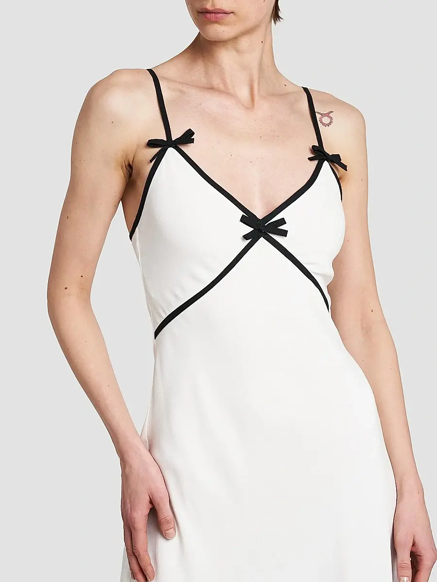 MOSCHINO Women's Bow A-Line Midi Dress | Thumbnail 5 MOSCHINO Women's Bow A-Line Midi Dress | Thumbnail 5
