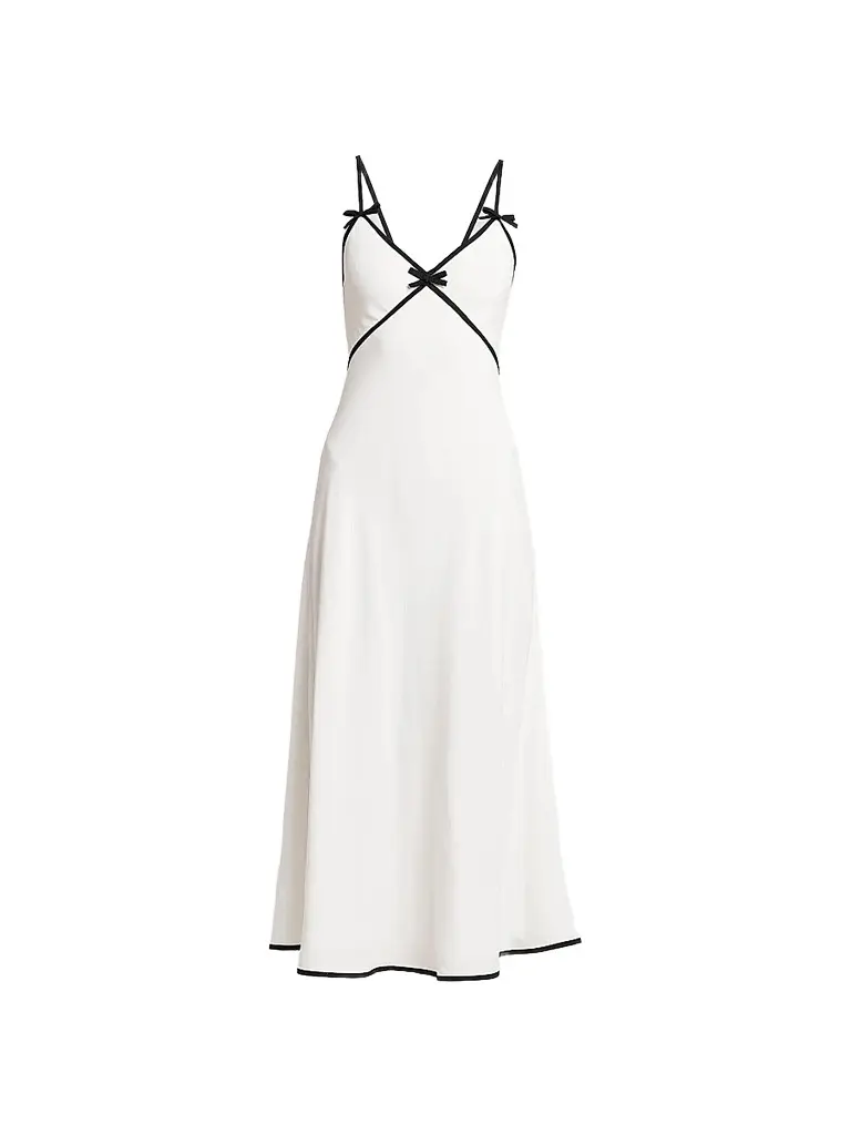 MOSCHINO Women's Bow A-Line Midi Dress