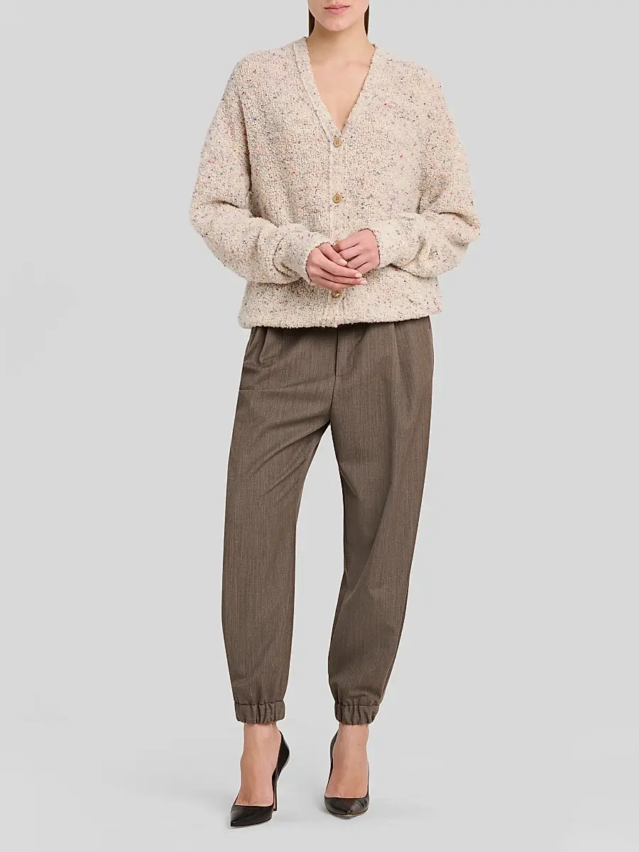MOSCHINO Women's Wool-Blend Bouclé Cardigan | Thumbnail 2 MOSCHINO Women's Wool-Blend Bouclé Cardigan | Thumbnail 2