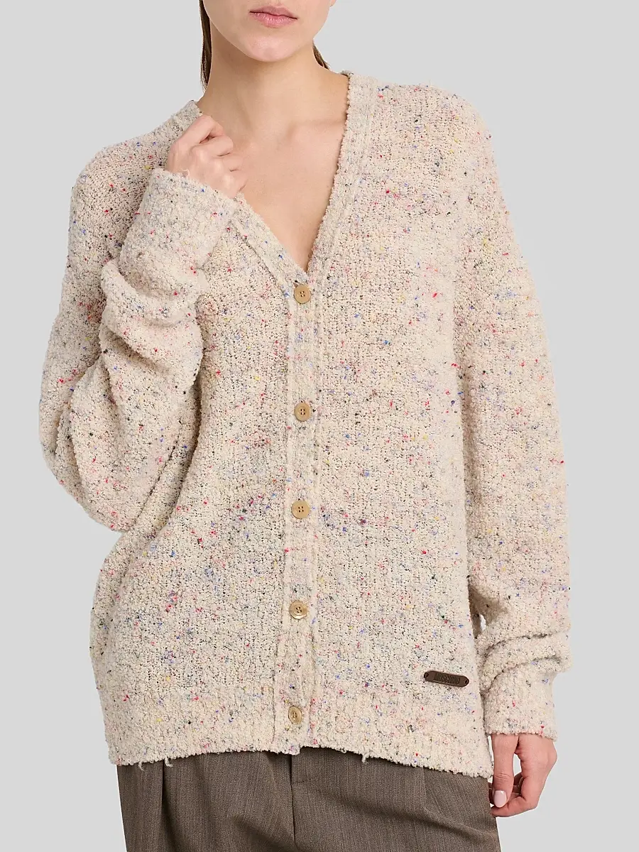 MOSCHINO Women's Wool-Blend Bouclé Cardigan | Thumbnail 3 MOSCHINO Women's Wool-Blend Bouclé Cardigan | Thumbnail 3