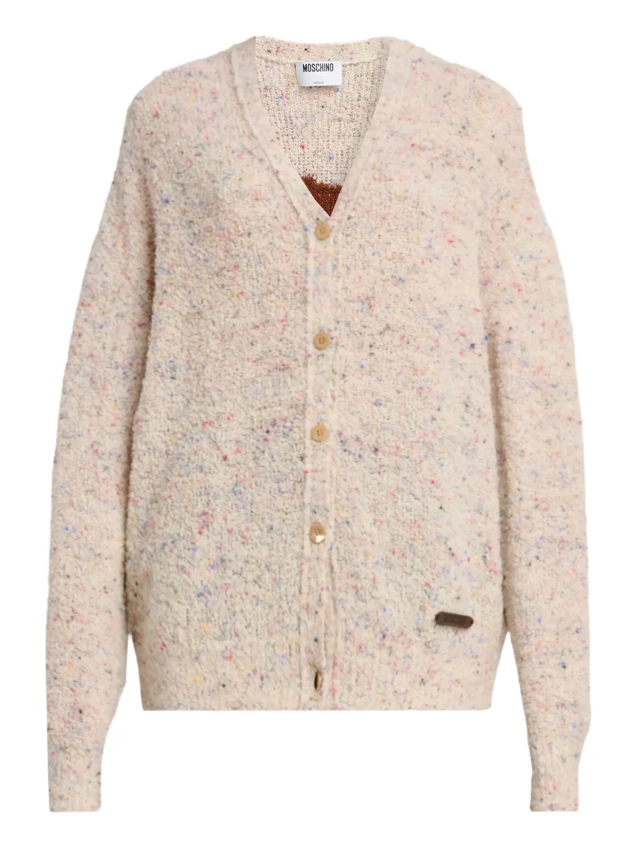 MOSCHINO Women's Wool-Blend Bouclé Cardigan