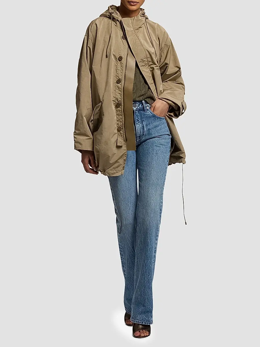 Ralph Lauren Collection Women's Hurston Peached Hooded Raincoat | Thumbnail 2 Ralph Lauren Collection Women's Hurston Peached Hooded Raincoat | Thumbnail 2