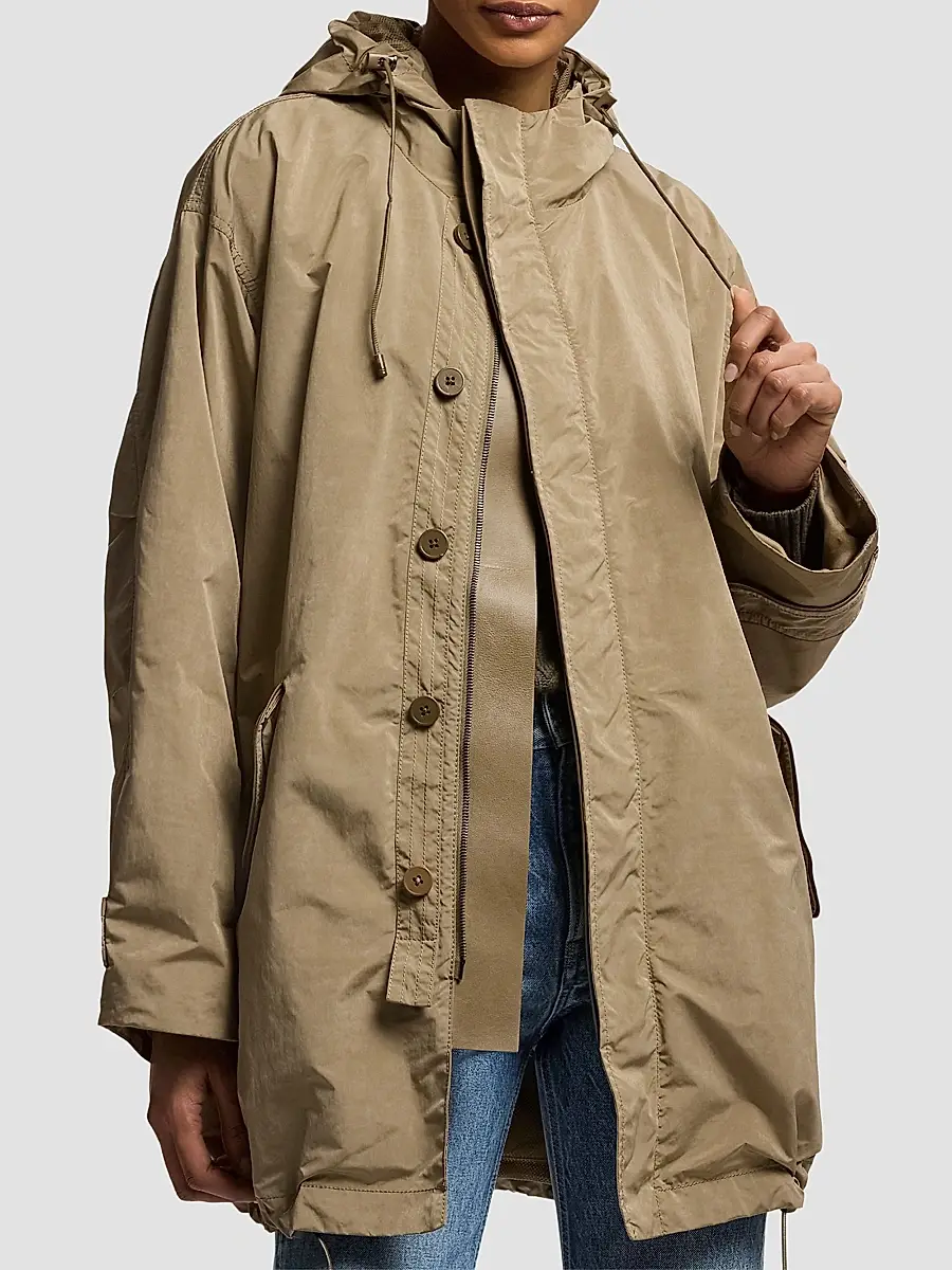 Ralph Lauren Collection Women's Hurston Peached Hooded Raincoat | Thumbnail 3 Ralph Lauren Collection Women's Hurston Peached Hooded Raincoat | Thumbnail 3