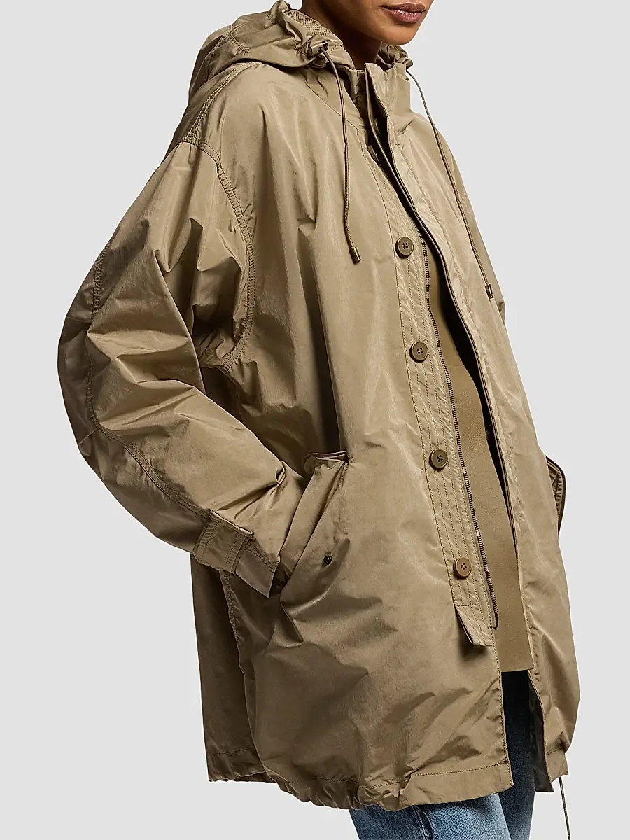 Ralph Lauren Collection Women's Hurston Peached Hooded Raincoat | Thumbnail 4 Ralph Lauren Collection Women's Hurston Peached Hooded Raincoat | Thumbnail 4