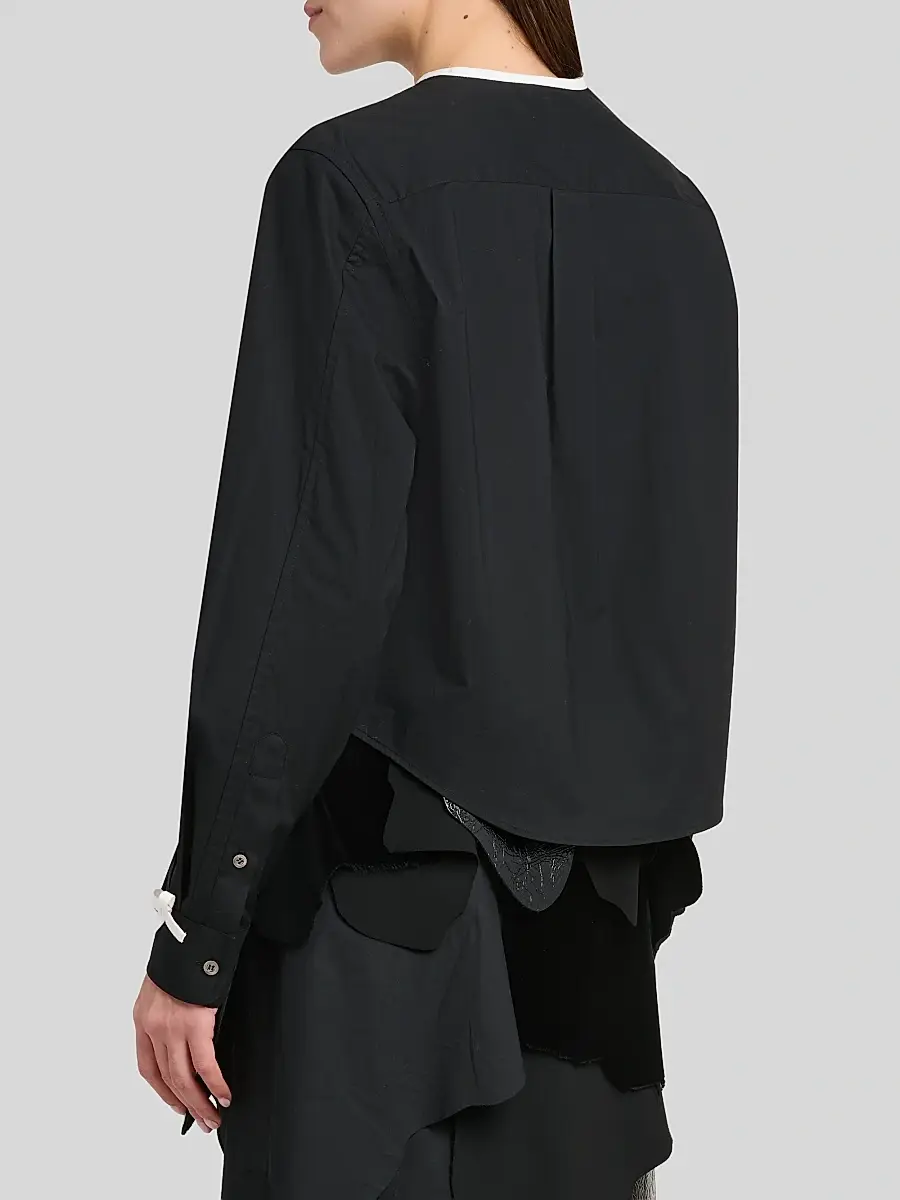 MOSCHINO Women's Bow-Accent Poplin Blouse | Thumbnail 3 MOSCHINO Women's Bow-Accent Poplin Blouse | Thumbnail 3