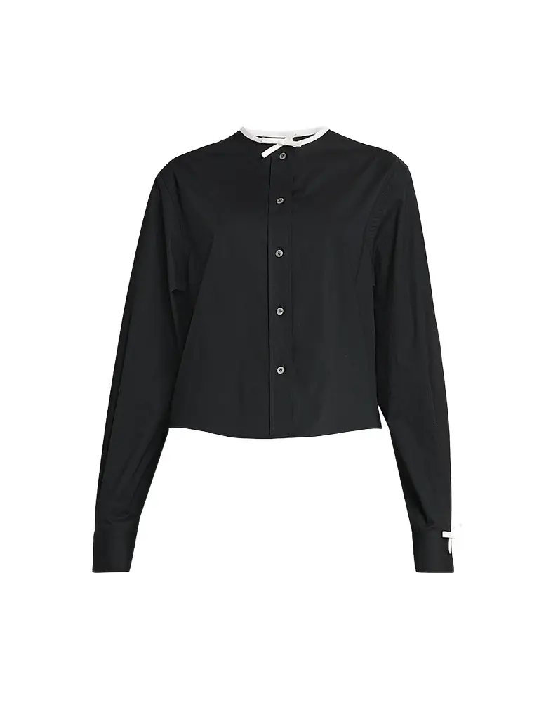 MOSCHINO Women's Bow-Accent Poplin Blouse