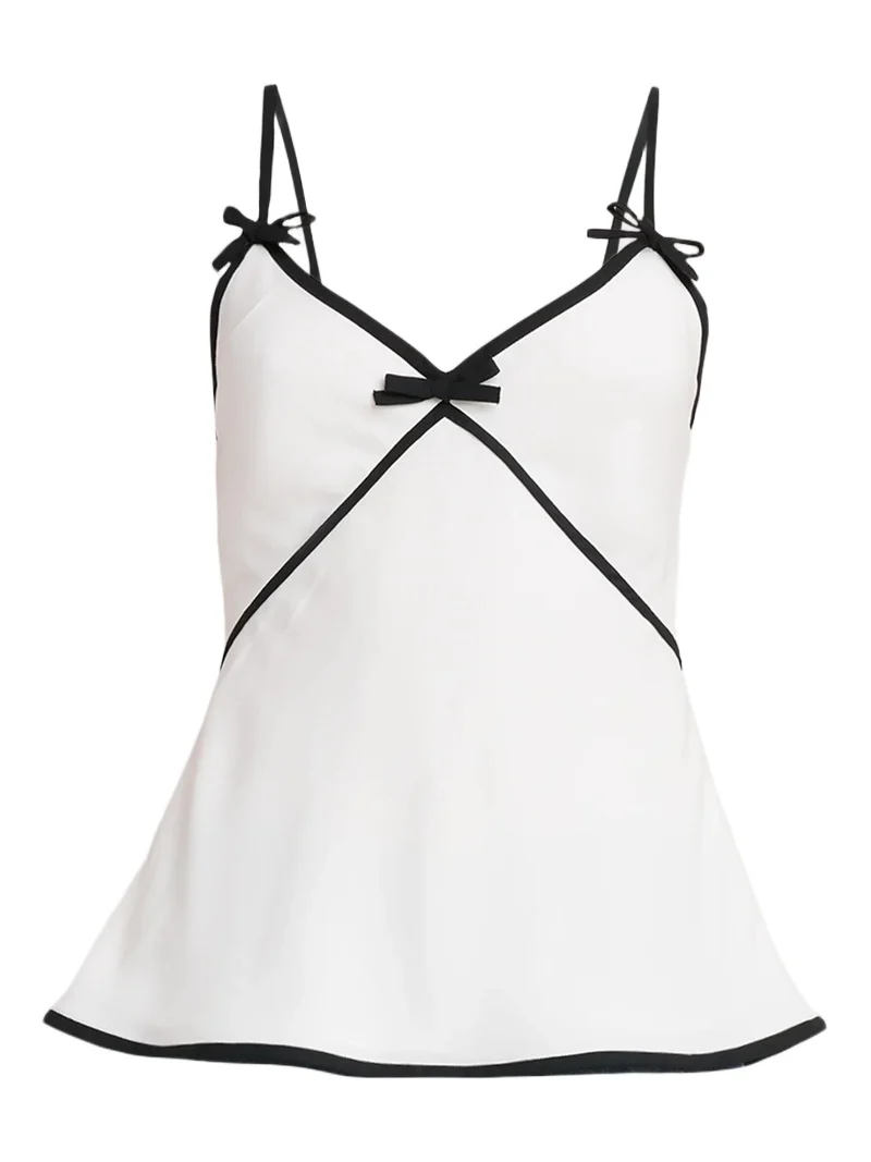 MOSCHINO Women's Bow Contrast Trim Cami