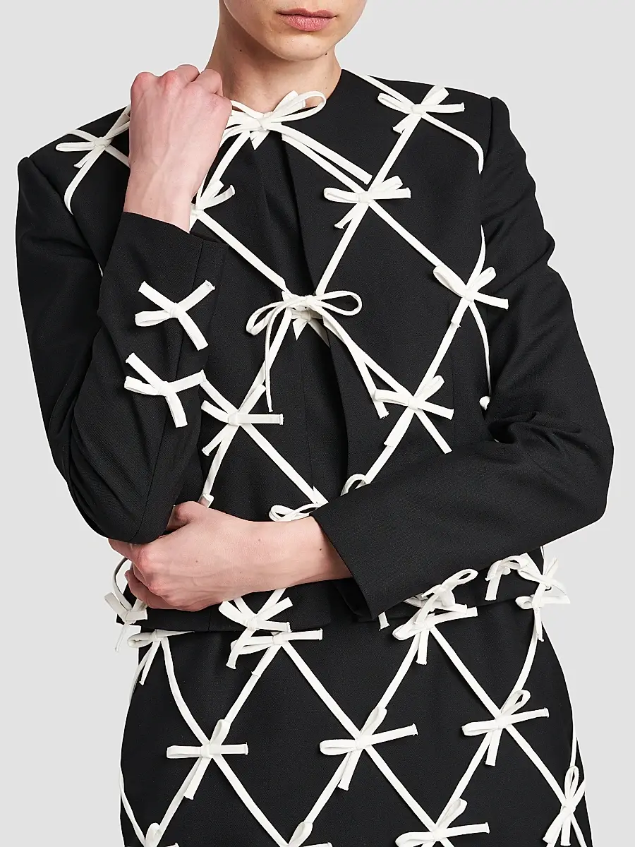 MOSCHINO Women's Bow Wool Knit Jacket | Thumbnail 5 MOSCHINO Women's Bow Wool Knit Jacket | Thumbnail 5