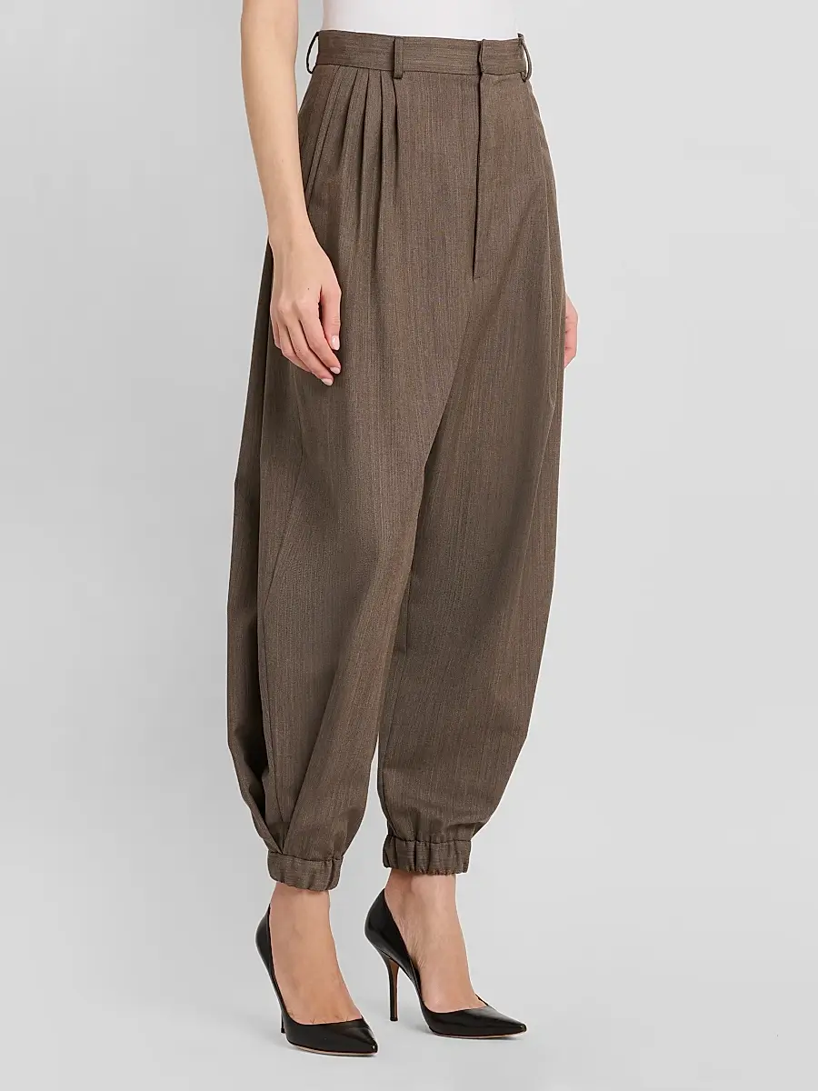 MOSCHINO Women's Pleated Wool Trousers | Thumbnail 4 MOSCHINO Women's Pleated Wool Trousers | Thumbnail 4