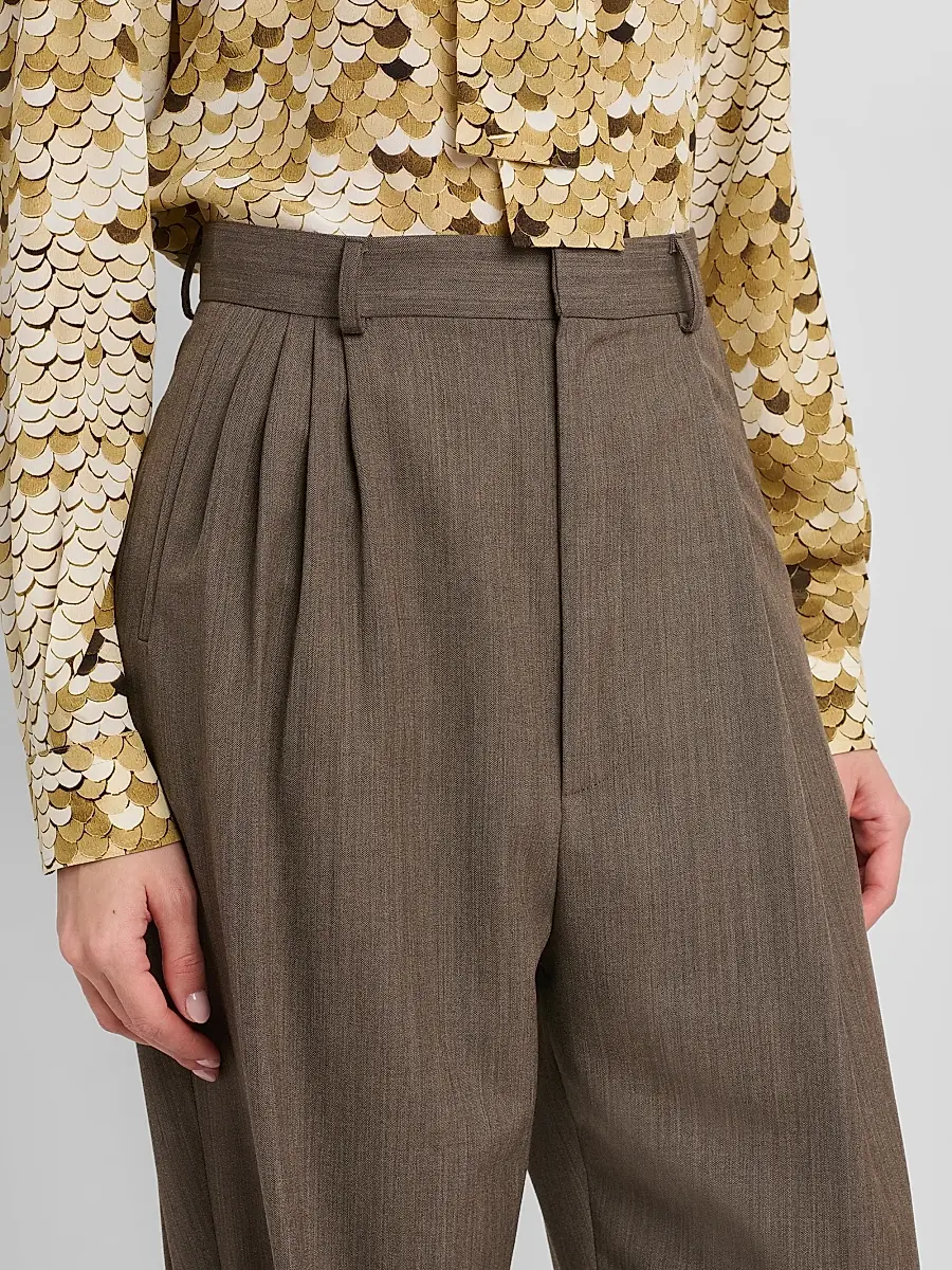 MOSCHINO Women's Pleated Wool Trousers | Thumbnail 5 MOSCHINO Women's Pleated Wool Trousers | Thumbnail 5