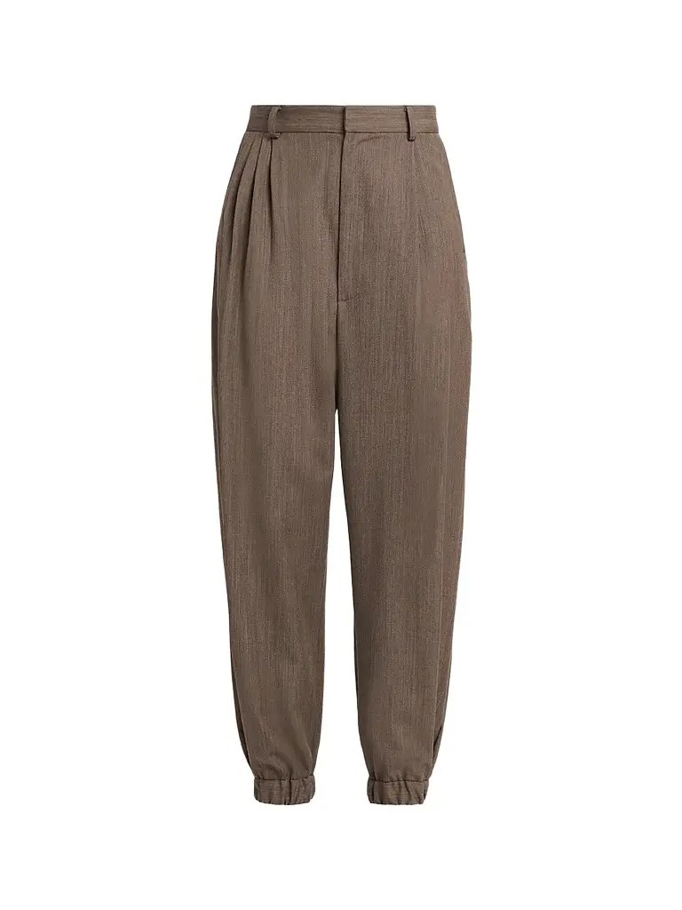 MOSCHINO Women's Pleated Wool Trousers