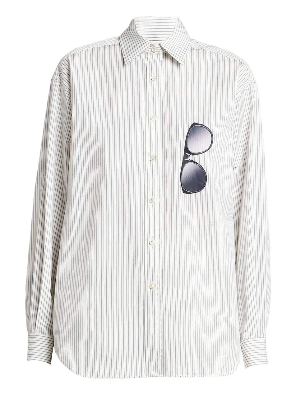 MOSCHINO Women's Graphic Pinstriped Cotton Button-Front Shirt