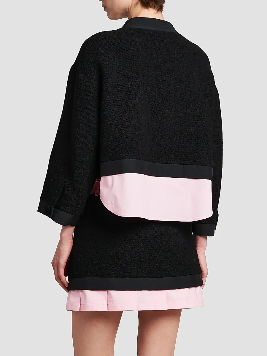 MOSCHINO Women's Mixed-Media Cotton Jacket | Thumbnail 3 MOSCHINO Women's Mixed-Media Cotton Jacket | Thumbnail 3