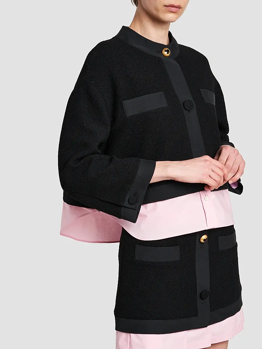 MOSCHINO Women's Mixed-Media Cotton Jacket | Thumbnail 5 MOSCHINO Women's Mixed-Media Cotton Jacket | Thumbnail 5