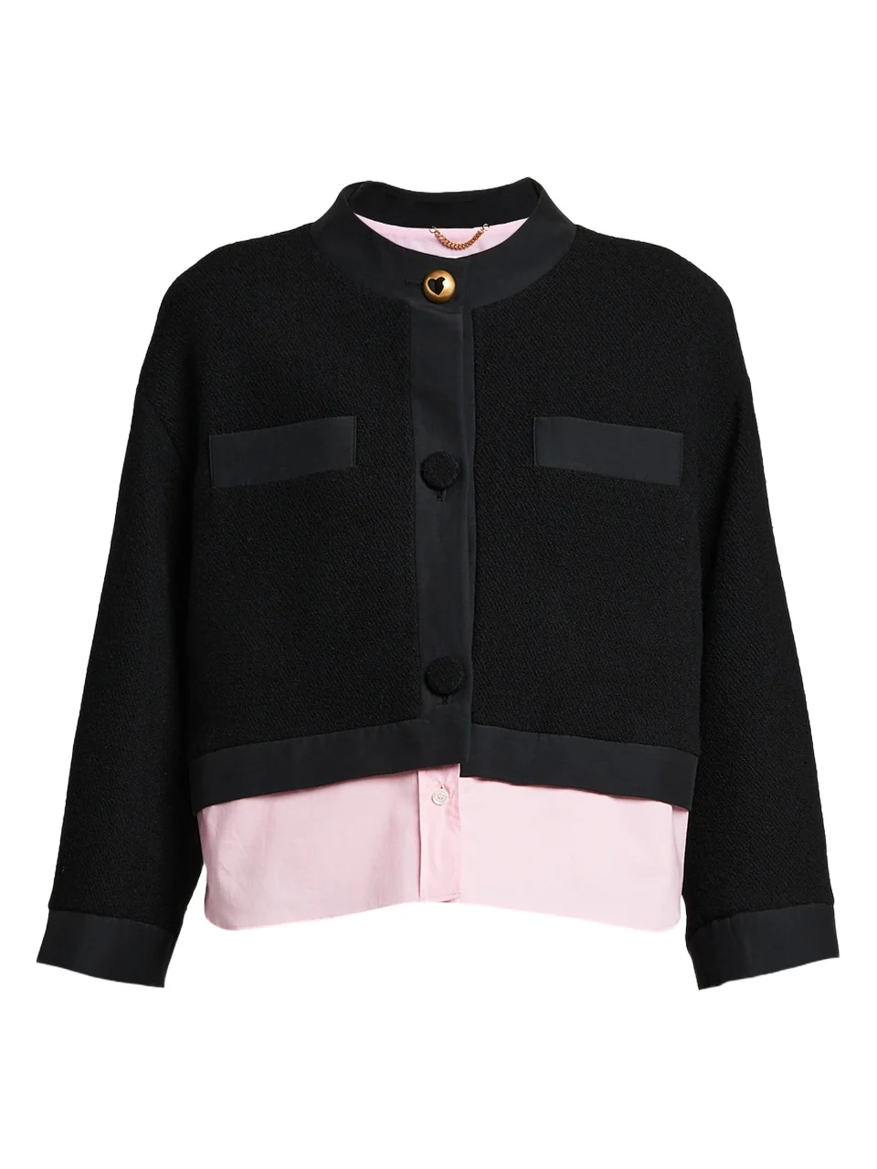 Women's Mixed-Media Cotton Jacket Women's Mixed-Media Cotton Jacket