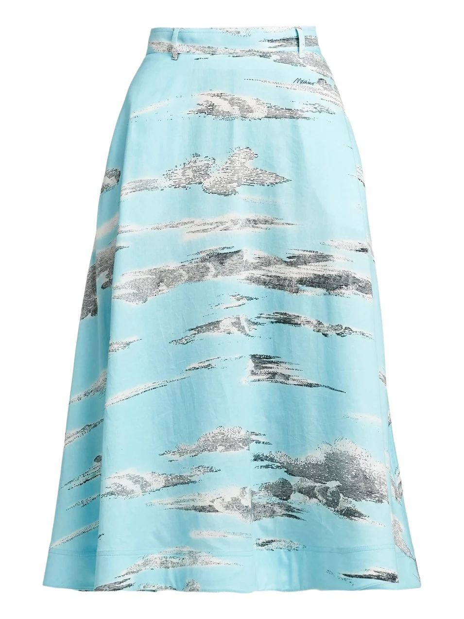 Women's Printed Cotton A-Line Midi Skirt