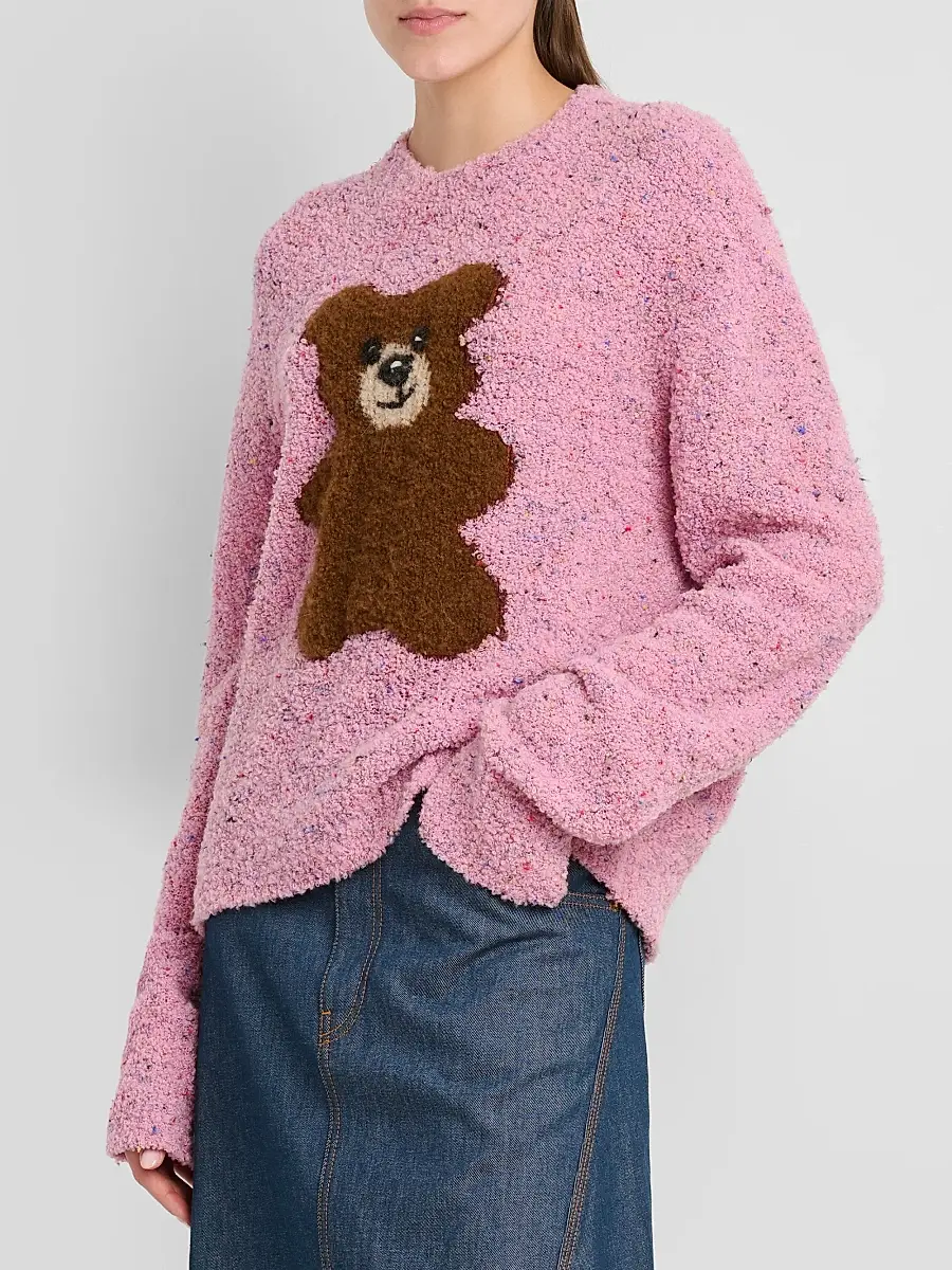 MOSCHINO Women's Bear Wool-Blend Bloucé Sweater | Thumbnail 4 MOSCHINO Women's Bear Wool-Blend Bloucé Sweater | Thumbnail 4